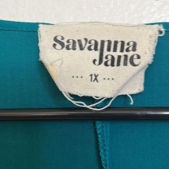 Savanna Jane Floral EMBROIDERED DOLMAN SLEEVE TOP Sz 1X - Picture 4 of 9